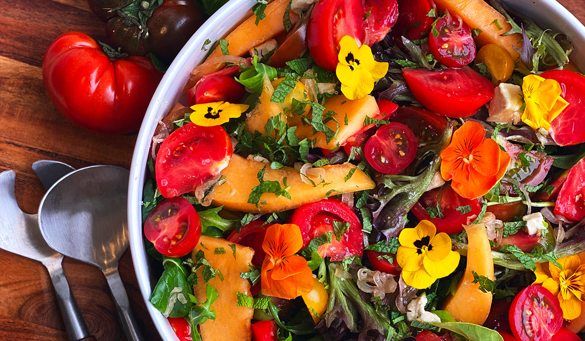 Heirloom Tomato Salad with Rockmelon