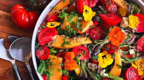 Festive Feasting - Heirloom Tomato Salad with Rockmelon