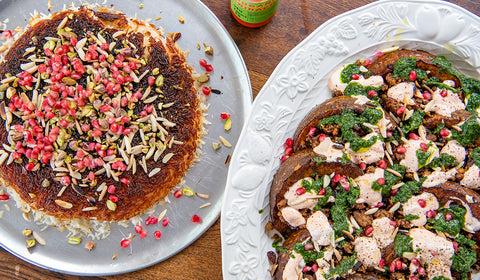 Christmas Roast Pumpkin with Persian Rice