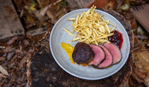 Venison steak-frites