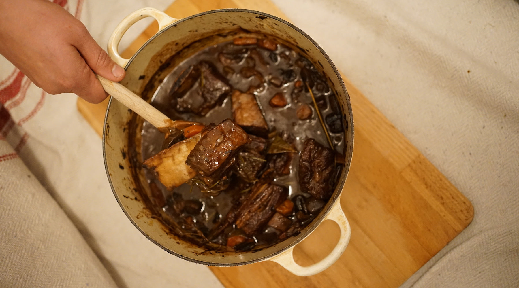 Red Wine + Soy Braised Beef Short Ribs