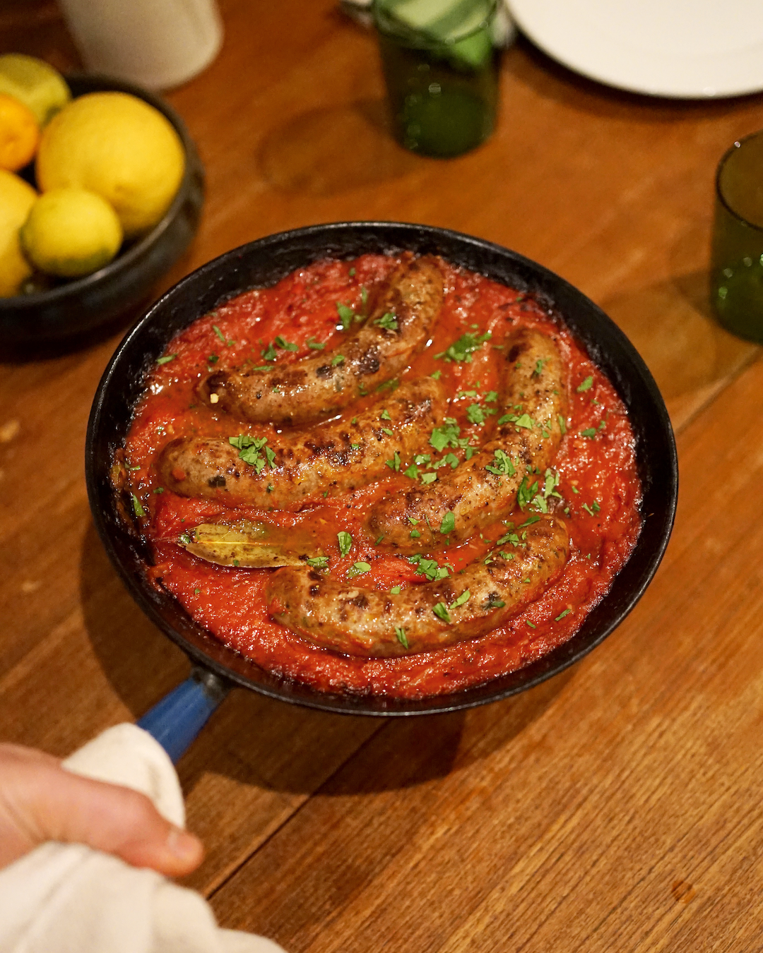 Baked Italian Sausages with Tomato