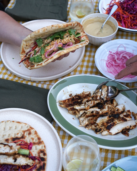 Lemongrass Chicken Pitas