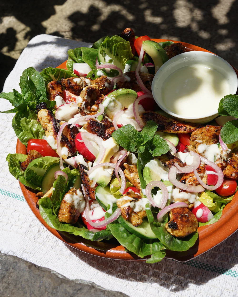 Summer Recipes - Spiced Chicken Salad with Pickled Onion