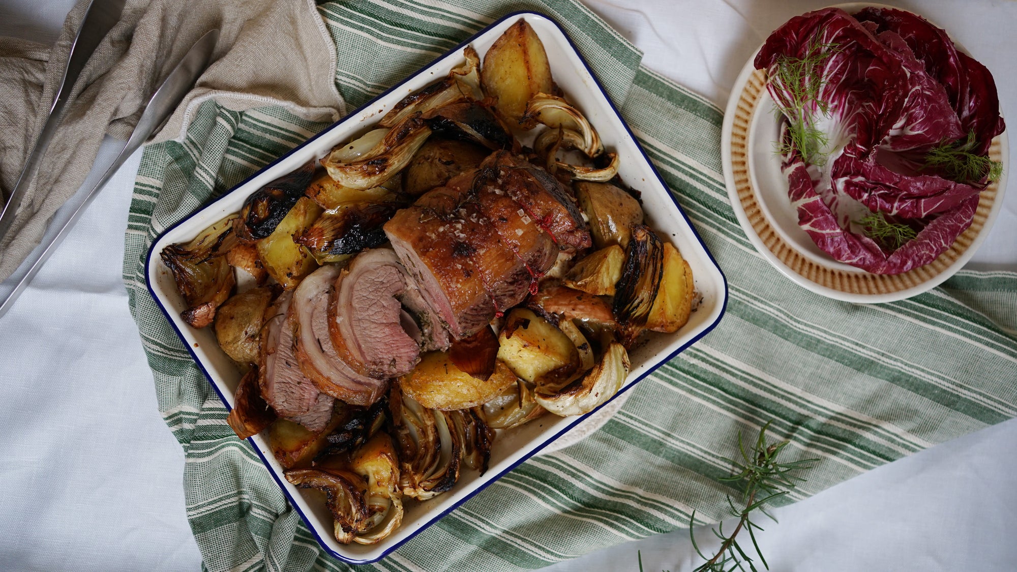 Lamb Loin Roast with Anchovies and Rosemary