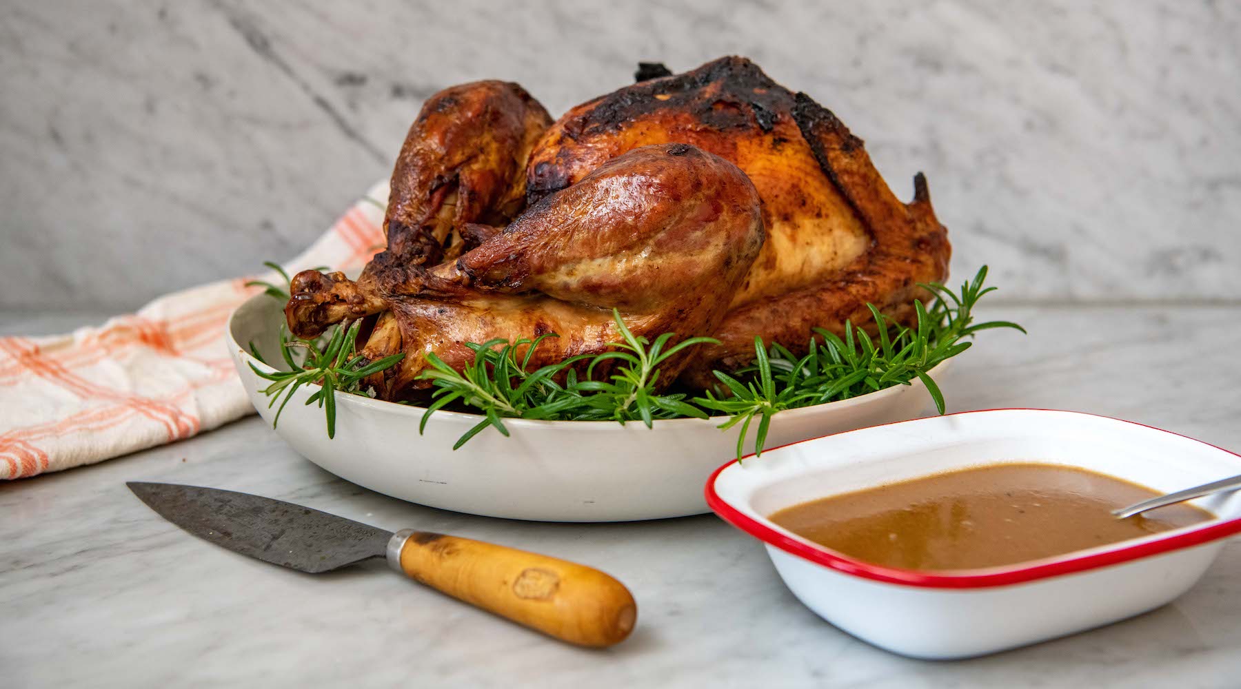 Festive Recipes - Cousin Pat's Dry Brined Turkey with Gravy
