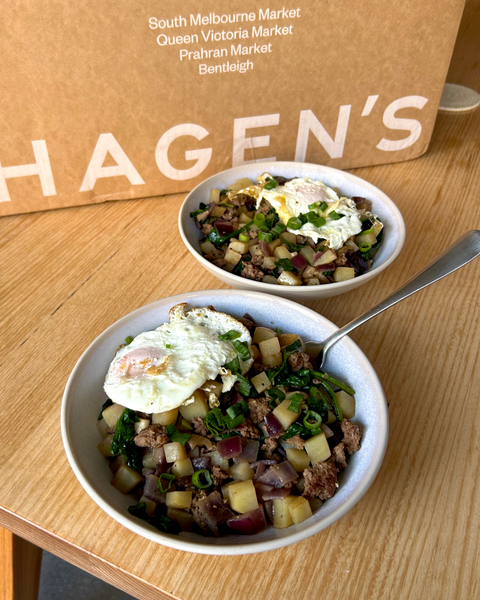 Beef, Red Onion and Potato Hash Bowl