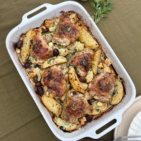 Autumn Recipes - Greek Chicken Tray Bake