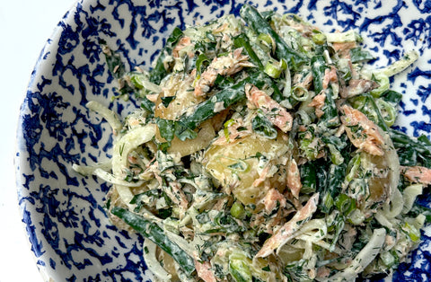 Smoked Trout with Potatoes and Yoghurt