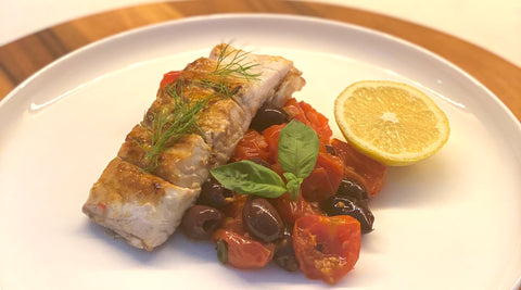 Simple One Pan Mediterranean Barramundi with Steph Gobbo