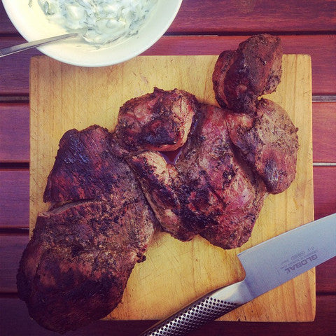 Butterflied Lamb Shoulder With Tzatziki