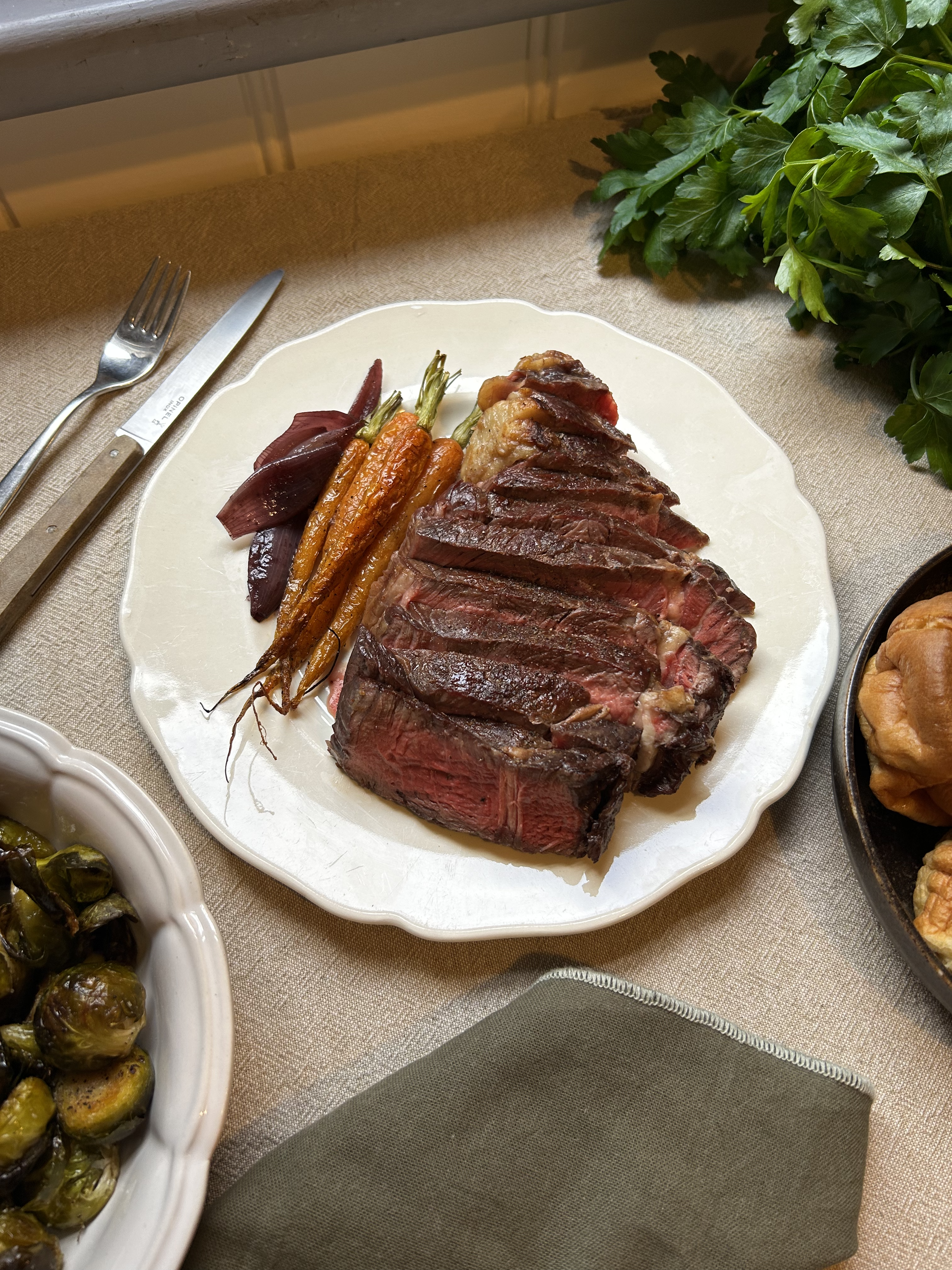 Reverse Seared Ribeye with Yorkshire Pudding and Red Wine Gravy – Hagen ...