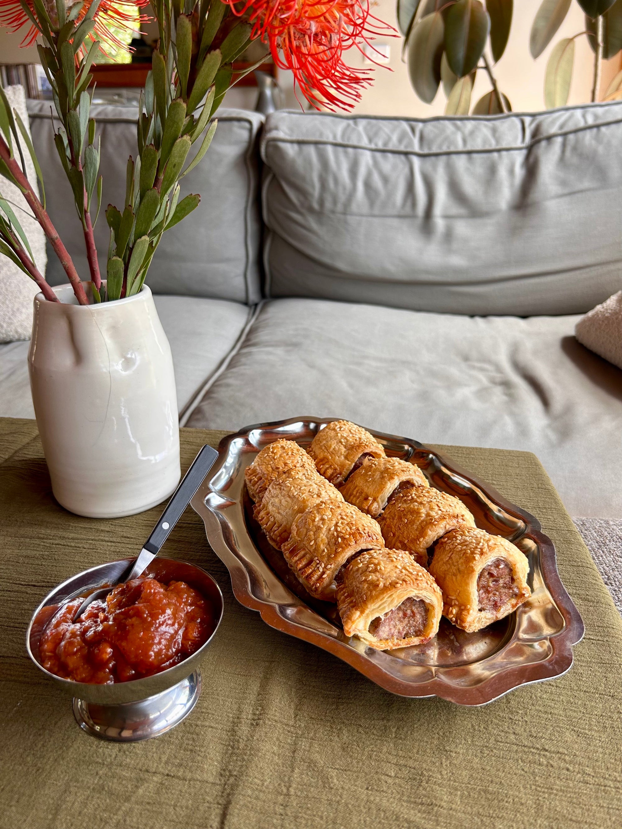 Spiced Lamb Sausage Rolls