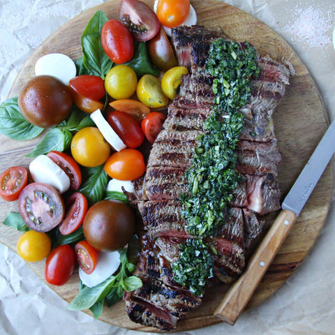 Grilled Rump Steak and Caprese salad