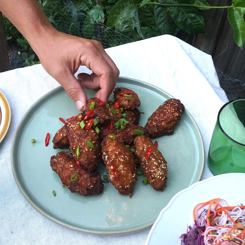 Autumn Recipes - Ginger + Sesame Fried Chicken Wingettes