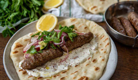 Autumn Recipes - Lamb Kofta with Yoghurt Flatbread