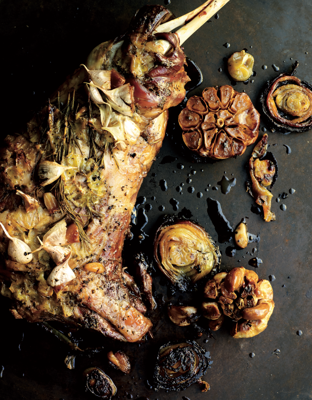 Slow Roasted Shoulder of Lamb with Sweet Greek